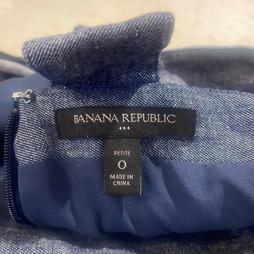 Banana Republic linen blend chambray jumpsuit SZ 0